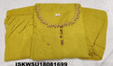 Embroidered Cotton Kurti With Pant And Dupatta-ISKWSU18081699
