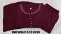 Embroidered Cotton Kurti With Pant And Dupatta-ISKWSU18081699