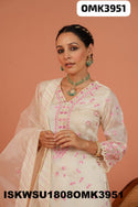 Embroidered Organza Kurti With Pant And Dupatta-ISKWSU1808OMK3951