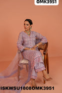 Embroidered Organza Kurti With Pant And Dupatta-ISKWSU1808OMK3951