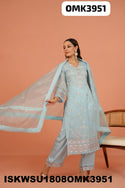 Embroidered Organza Kurti With Pant And Dupatta-ISKWSU1808OMK3951