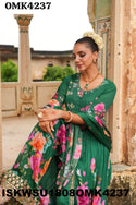 Digital Floral Printed Chinon Anarkali Kurti With Pant And Dupatta-ISKWSU1808OMK4237