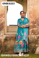 Digital Floral Printed Chinon Anarkali Kurti With Pant And Dupatta-ISKWSU1808OMK4237