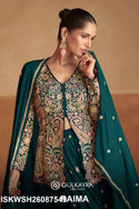 Embroidered Chinon Top With Sharara And Dupatta-ISKWSH26087549