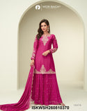 Embroidered Chinon Silk Kurti With Sharara And Dupatta-ISKWSH260810369/68/70