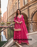 Embroidered Chinon Silk Kurti With Sharara And Dupatta-ISKWSH26085856