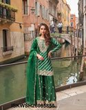 Embroidered Chinon Silk Kurti With Sharara And Dupatta-ISKWSH26085855