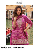 Embroidered Chinon Silk Kurti With Sharara And Dupatta-ISKWSH26085854