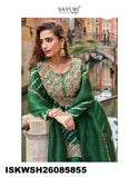 Embroidered Chinon Silk Kurti With Sharara And Dupatta-ISKWSH26085855