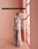 Embroidered Net Kurti With Sharara And Dupatta-ISKWSH280810089