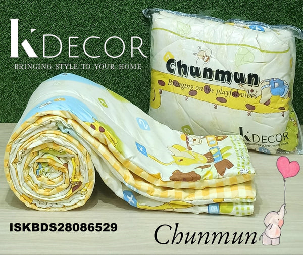 3 Layer Cotton Double Bed Reversible AC Dohar Set -ISKBDS28086529