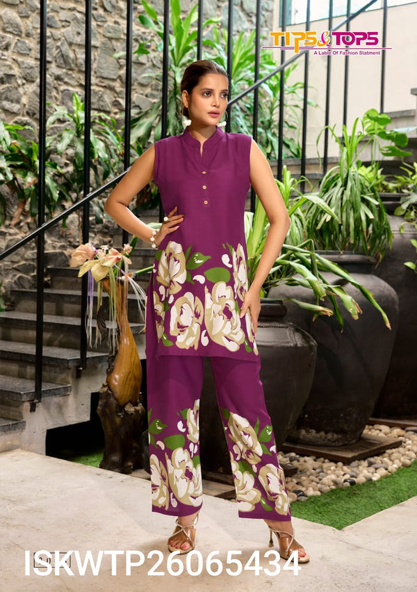 Printed Rayon Co-Ord Set-ISKWTP26065434
