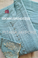 Embroidered Linen Cotton Kurti With Pant-ISKWKUSR240525S