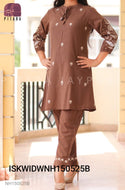 Embroidered Linen Cotton Co-Ord Set-ISKWIDWNH150525B/NH150525R
