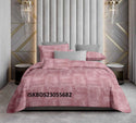 Crimson Texture Cotton King Sized Bedsheet With Pillow Cover-ISKBDS23055682