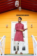 Printed Cotton Kurta With Pajama-ISKM29058005