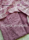 Cotton Schiffli Kurti With Pant And Hand Block Printed Kota Doriya Dupatta-ISKWSUSR250524B/SR250524P