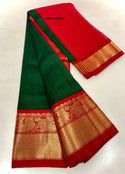 Mangala Giri Handloom Cotton Silk Saree With Contrast Blouse-ISKWSR130698753