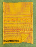 Ajrakh Hand Block Printed Cotton Saree With Blouse-ISKWSR200647002