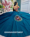 Embroidered Cotton Silk Lehenga With Blouse-ISKWNAV020758037