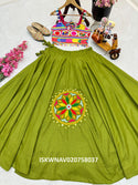 Embroidered Cotton Silk Lehenga With Blouse-ISKWNAV020758037