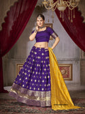 Jacquard Silk Lehenga With Blouse And Dupatta-ISKWLH030700015