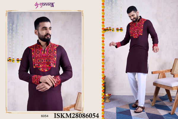 Embroidered Rayon Kurta-ISKM2808ISKM28086051/6052/6053/6054/6055