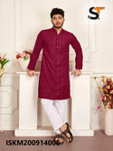 Men's Rayon Chikankari Kurta With Pajama-ISKM200914006