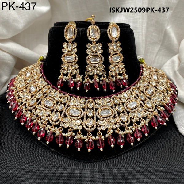 Kundan Jewelry Set-ISKJW2509PK-437