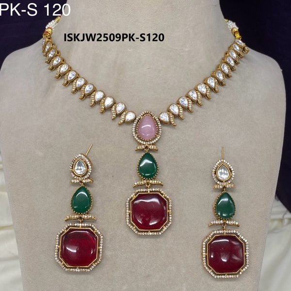 Kundan Jewelry Set-ISKJW2509PK-S120