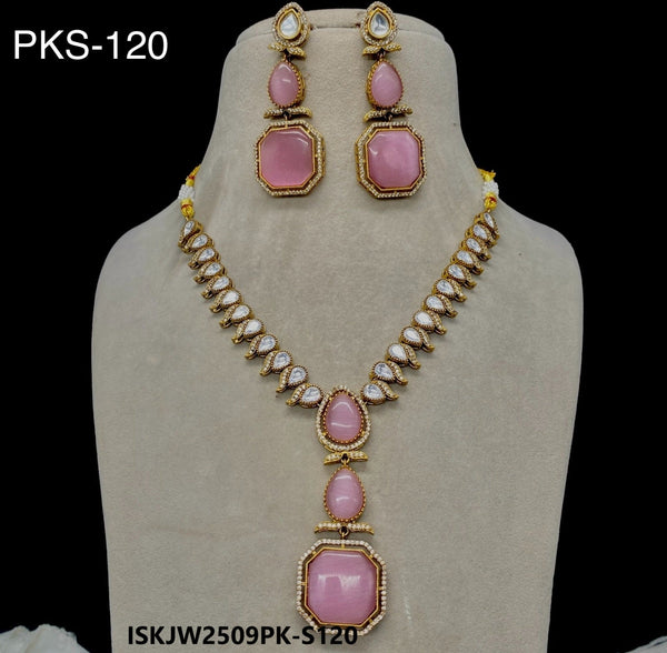 Kundan Jewelry Set-ISKJW2509PK-S120