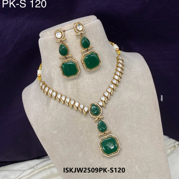 Kundan Jewelry Set-ISKJW2509PK-S120