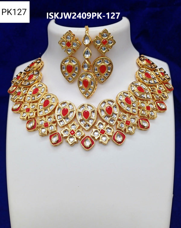 Kundan Jewelry Set-ISKJW2409PK-127