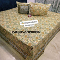 Jumbo King Size Bedsheet With Pillow Cover-ISKBDS27090096