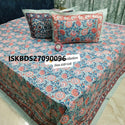 Jumbo King Size Bedsheet With Pillow Cover-ISKBDS27090096