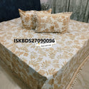 Jumbo King Size Bedsheet With Pillow Cover-ISKBDS27090096