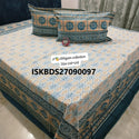 Jumbo King Size Bedsheet With Pillow Cover-ISKBDS27090097