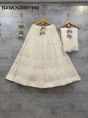 Embroidered Dyable Chiffon Georgette Lehenga With Blouse-ISKWLH28091990