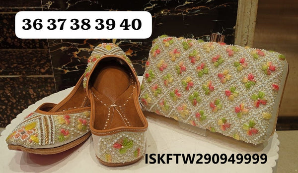 Ethnic Punjabi Jutti And Matching Clutch-ISKFTW290949999