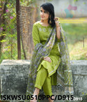 Khadi Cotton Kurti With Pant And Hand Block Printed Kota Doriya Dupatta-ISKWSU0510PPC/D915