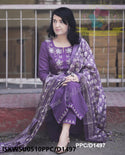 Khadi Cotton Kurti With Khadi Pant And Digital Printed Khadi Silk Dupatta-ISKWSU0510PPC/D1497