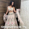 Embroidered Butterfly Net Lehenga With Blouse And Dupatta-ISKWLH28101234