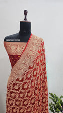 Bandhani Khadi Georgette Saree With Blouse-ISKWSR28103902