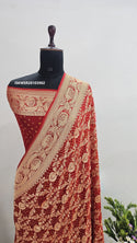 Bandhani Khadi Georgette Saree With Blouse-ISKWSR28103902