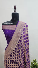 Bandhani Khadi Georgette Saree With Blouse-ISKWSR28103902