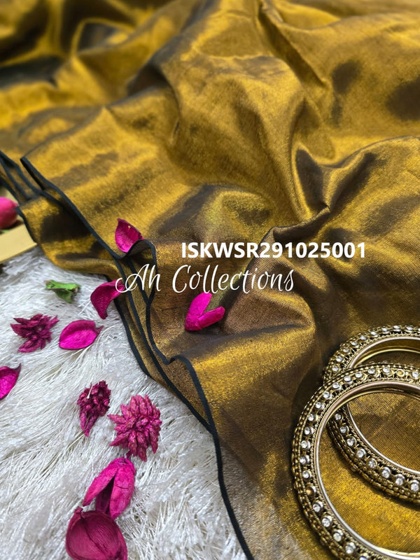 Handloom Tissue Cotton Saree With Running Blouse-ISKWSR291025001