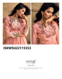 Embroidered Silk Anarkali Kurti With Pant And Dupatta-ISKWSU22115553