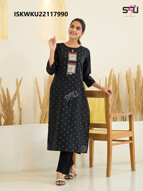 Embroidered Cotton Kurti-ISKWKU22117990