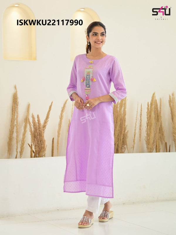 Embroidered Cotton Kurti-ISKWKU22117990