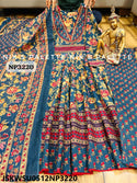 Kalamkari Printed Cotton Anarkali Kurti With Pant And Dupatta-ISKWSU0512NP3220